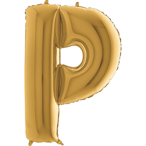 Balónek zlatý písmeno P 102 cm