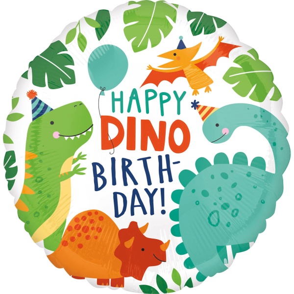 Party Dino Mite  - Balónek fóliový Happy Dinosaurus