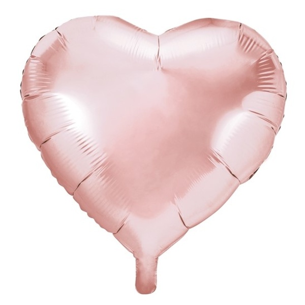 Balónek fóliový Srdce růžové zlato 45 cm