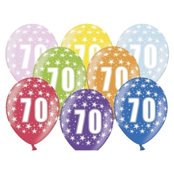 Balónek latexový 70. narozeniny 50 ks