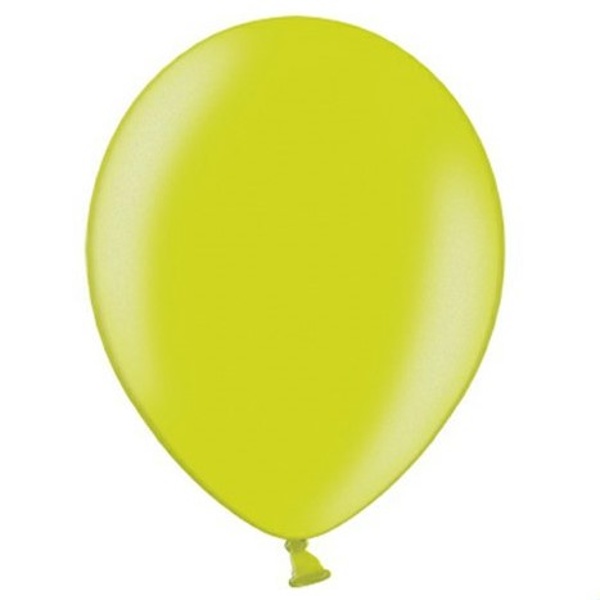 Balónky latexové metalické – 27 cm limetově zelená 100 ks