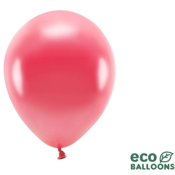 Balónky ECO metalické jasně červené 26 cm 100 ks