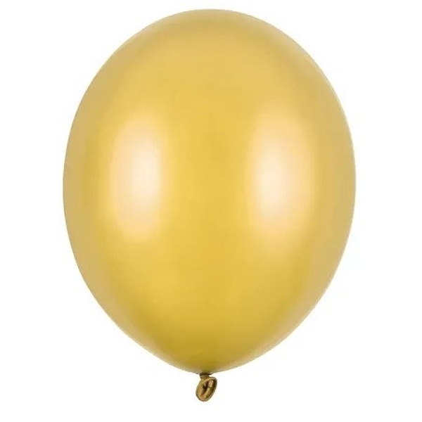 Balónky latexové metalické zlaté 23 cm 1 ks