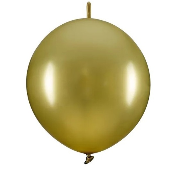 Balónky spojovací metalické zlaté 33 cm 20 ks