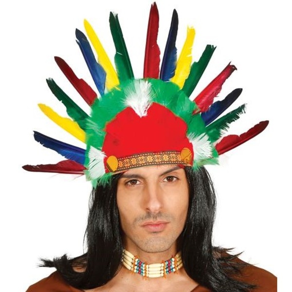 Indiánská čelenka Náčelník s pírky