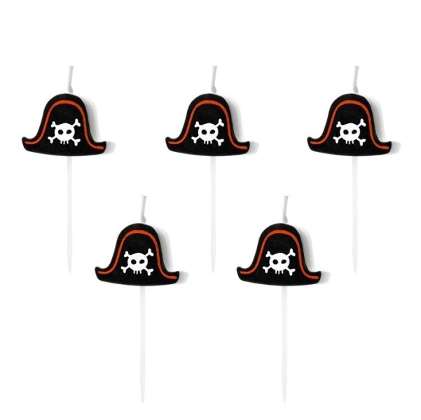 Pirátská party - Svíčky na dort pirátské 5 ks