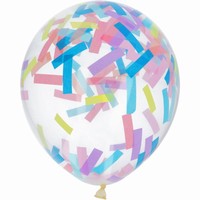 BALNKY latexov s konfetami Candy Pastel 30cm 4 ks