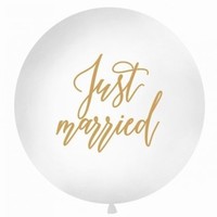 BALN JUMBO bl+zlat "Just Married" 1m