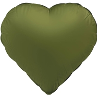 Balnek fliov Srdce olivov zelen, matn 45 cm