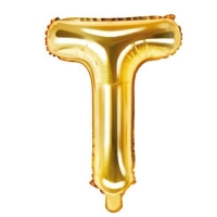 Balnek fliov psmeno T zlat 35 cm