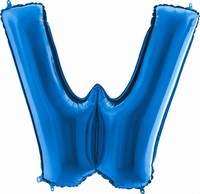 Balnek fliov psmeno modr W 102 cm