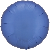 Balnek fliov satnov kruh azurov modr 43 cm