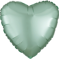 Balnek fliov srdce satnov mint 43 cm