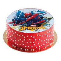 Fondnov list na dort Spiderman 16 cm - bez cukru