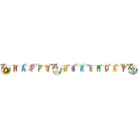 Girlanda paprov "Happy birthday" Dungle party