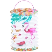 Lampion papírový válec Flamingo 25 cm