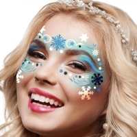 Make-up set se samolepkami na obliej Snowflakes