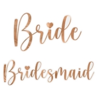 Nlepky na sklo ''Bride & Bridesmaid'', rov zlato
