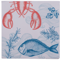 Sea food party - ubrousky s moskmi plody 33 x 33 cm