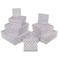 Set drkovch box bl s holografickmi hvzdikami 22,5 x 22,5 x 8 cm 8 ks