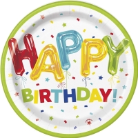 Talířky papírové HB barevné 18 cm 8 ks