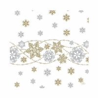 Ubrousky Dunisoft bl s vlokami Snow Glitter 40 x 40 cm 12 ks