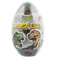 Vajko s figurkou dinosaura, rostlinkou a cukrovinkou Large Egg