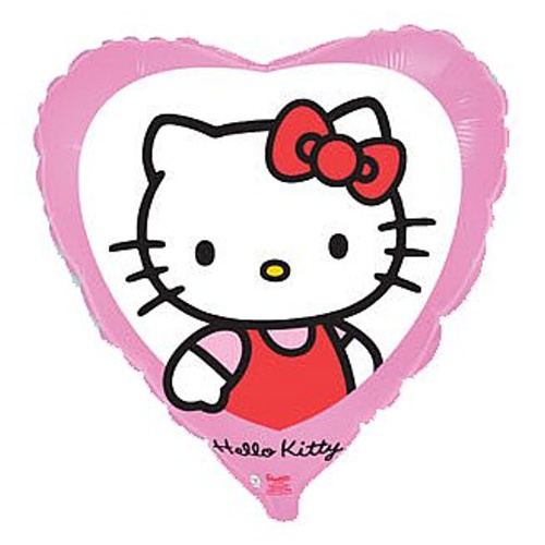 Levně Balónek fóliový Hello Kitty v srdíčku
