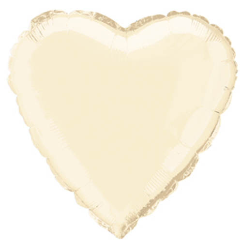 Balónek fóliový Srdce šampaň 45 cm