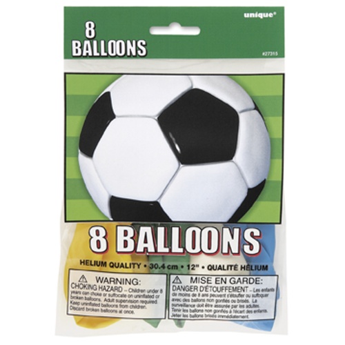 Balónky s potiskem latexové fotbal 8 ks