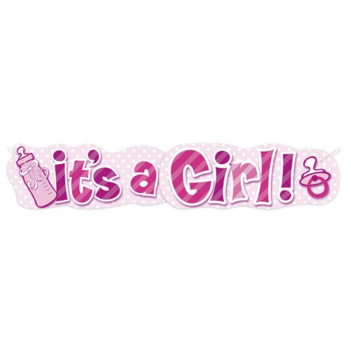 Levně Banner s nápisem It's a Girl