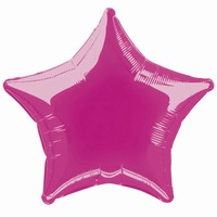 Balónek foliový hvězda Hot Pink