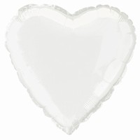 Balónek fóliový srdce White
