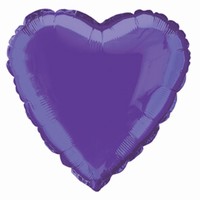 Balónek fóliový srdce fialové