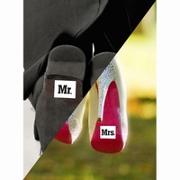Nálepky na boty "Mr.& Mrs."