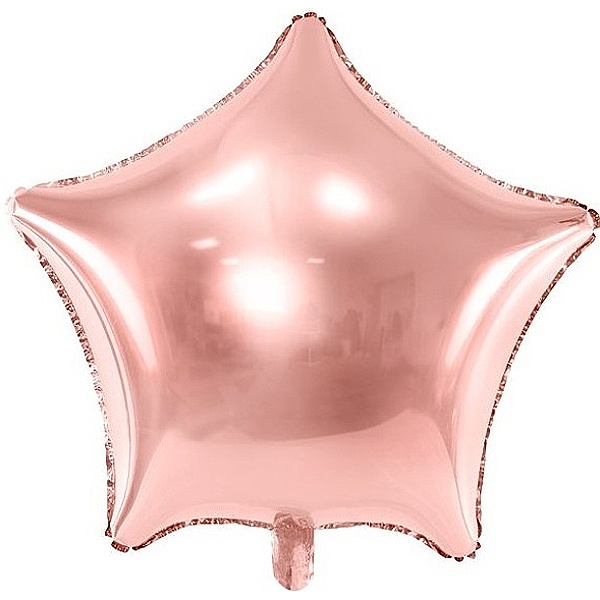 Balónek fóliový Hvězda růžové zlato 70 cm