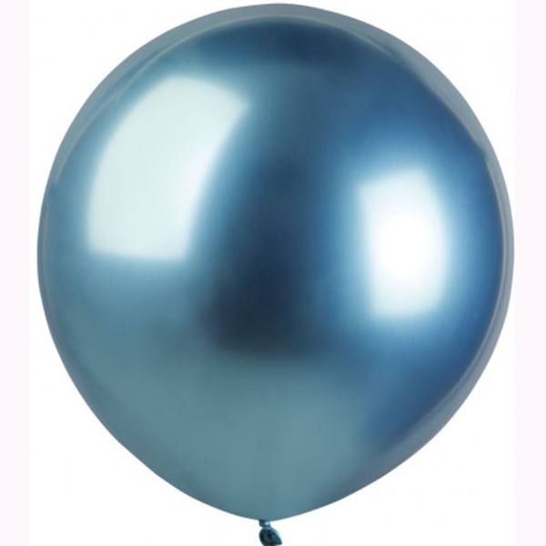 Balónek chromový latexový 48 cm modrý