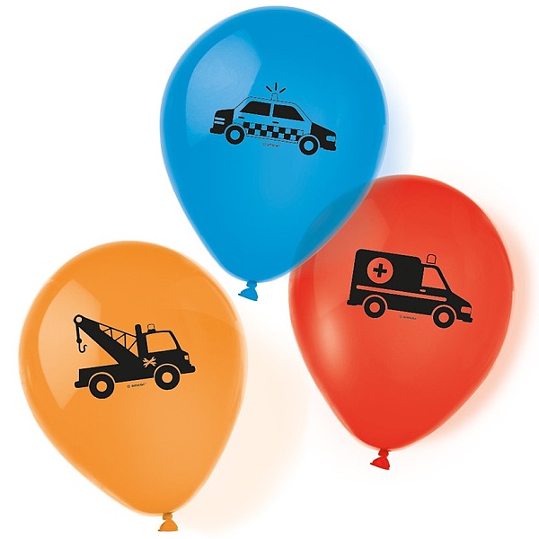 Balónky s potiskem latexové auta 6 ks