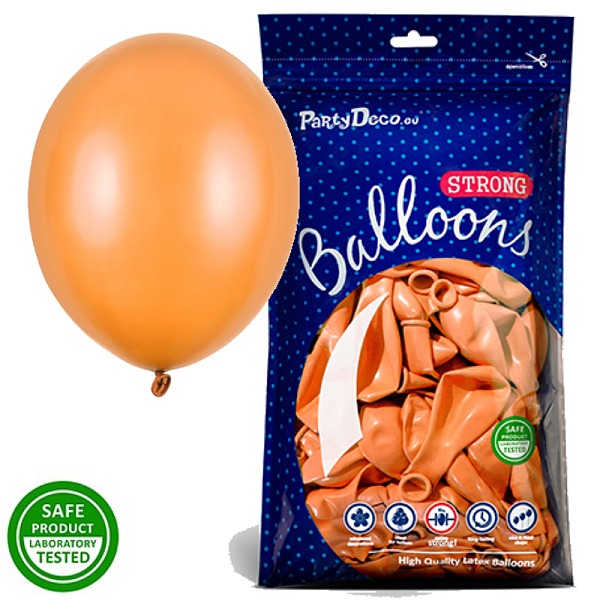 Balónky latexové metalické oranžové 12 cm 100 ks