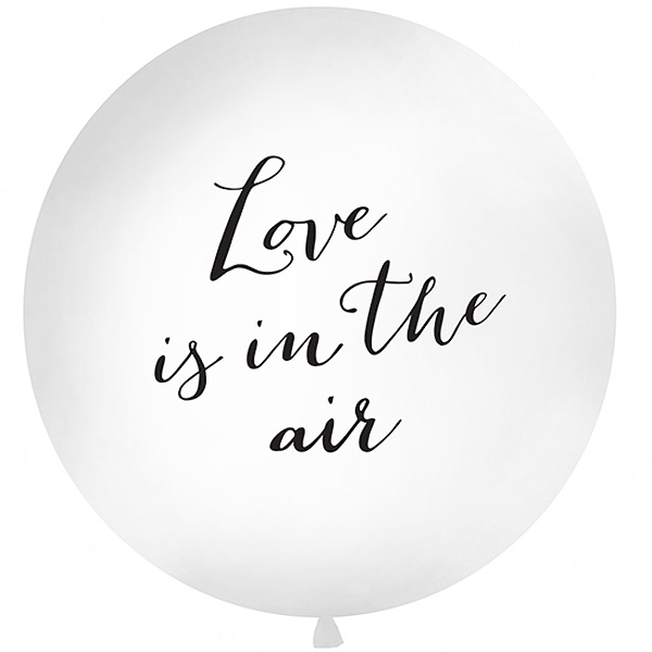 Levně Balón "Love is in the air" 1 m bílý