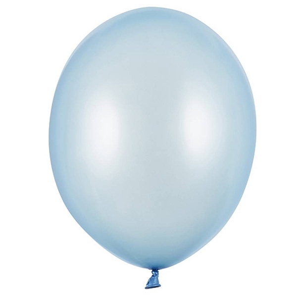 Levně Balónek latexový metalický 30 cm baby blue 1 ks