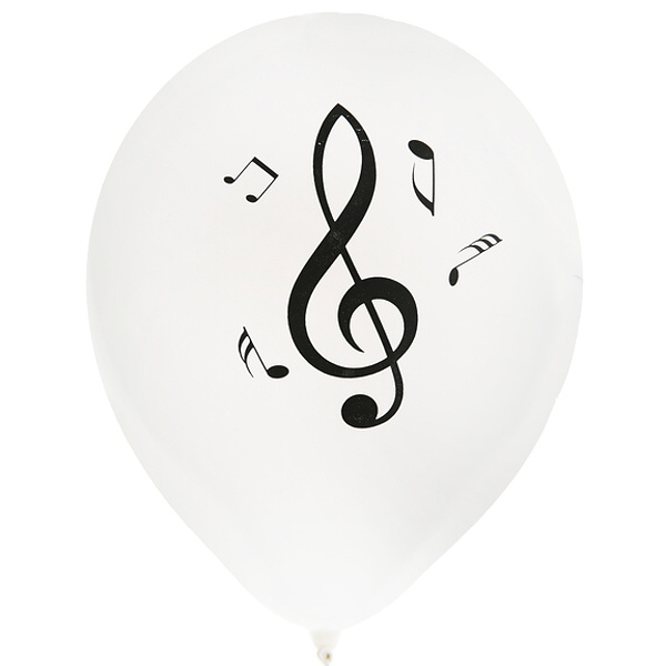 Balonky latexové 8 ks Music