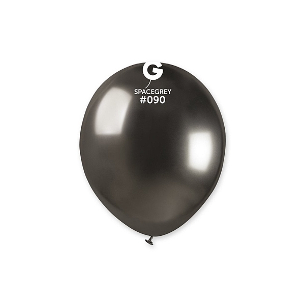 Balónky latexové chromové šedé 13 cm 100 ks