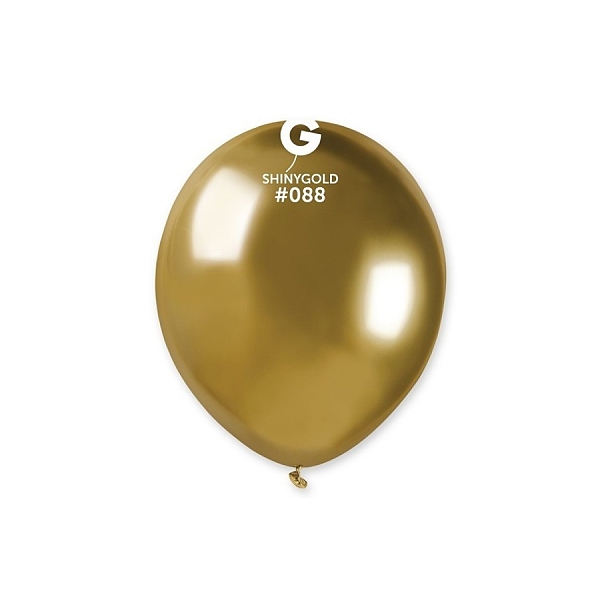 Balónky dekorační 13 cm chromové zlaté 100 ks