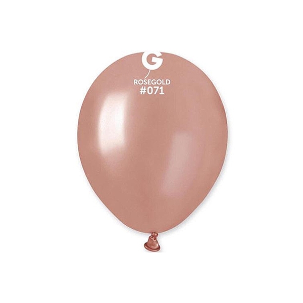 Balónky latexové metalické rose gold 13 cm 100 ks