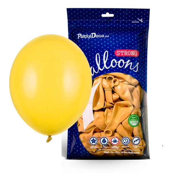Balónky latexové pastelové medově žluté 23 cm 100 ks