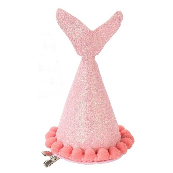 ČEPIČKA glitrová růžová se skřipečkem Mermaid