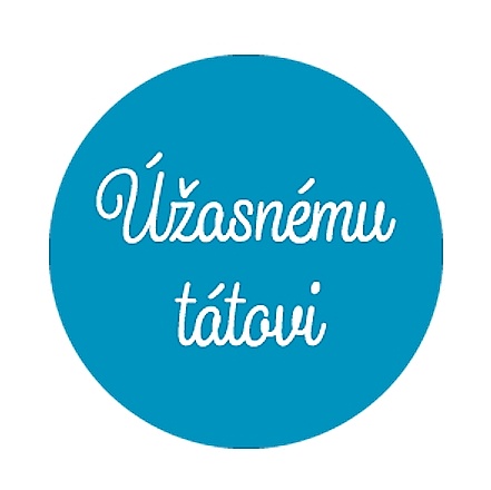 Dárková samolepka modrá Úžasnému tátovi 10 cm