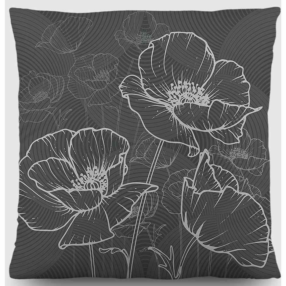 Dekorativn poltek Flora ern | 45 x 45 cm | CN 3623