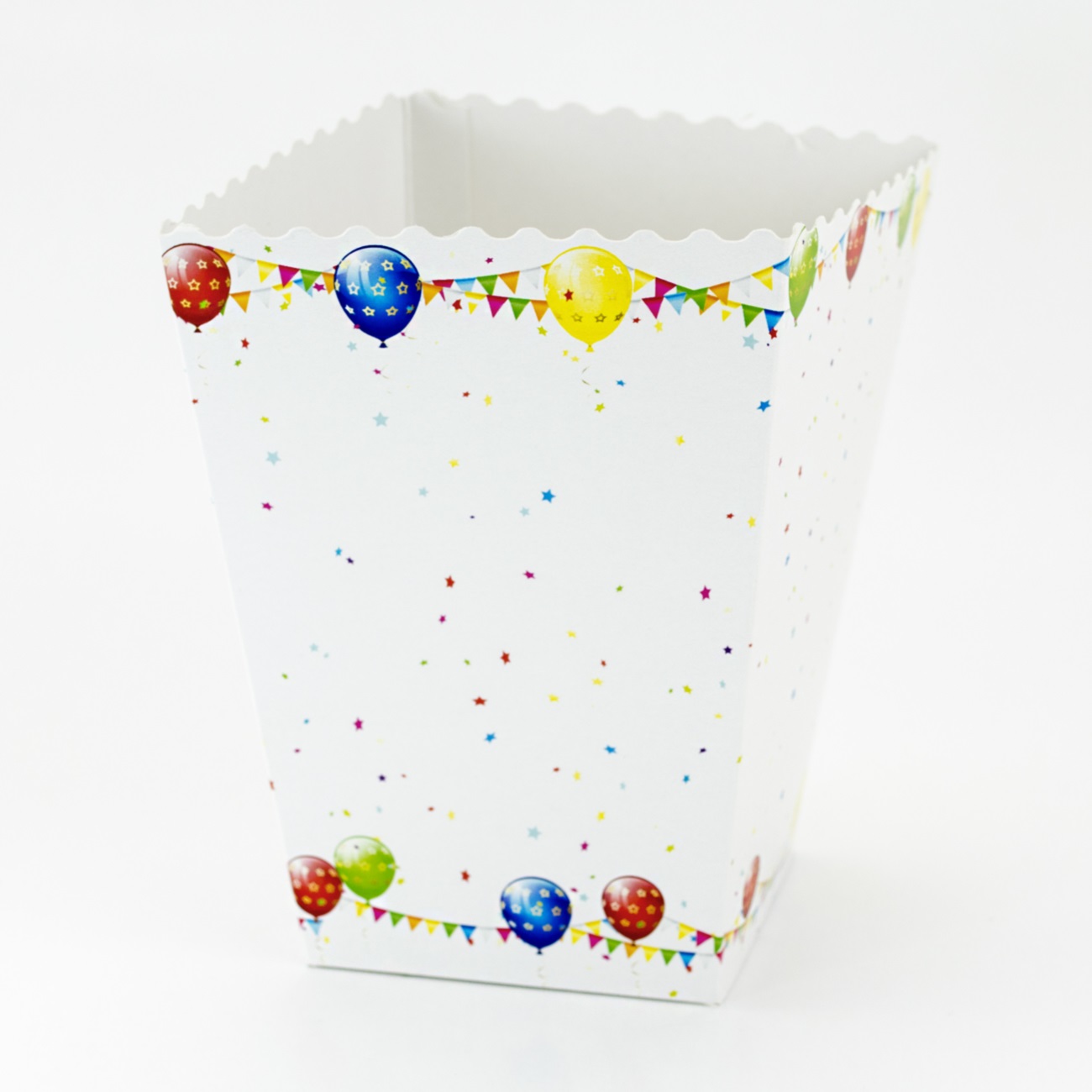 Balónková party color - krabičky na popcorn barevné 8ks